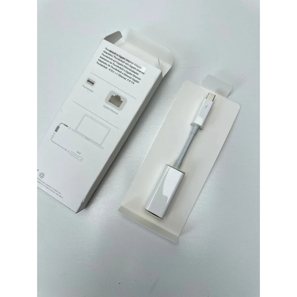 Apple Thunderbolt to Gigabit Ethernet Adapter MD463LL/A White Genuine Mac Dongle